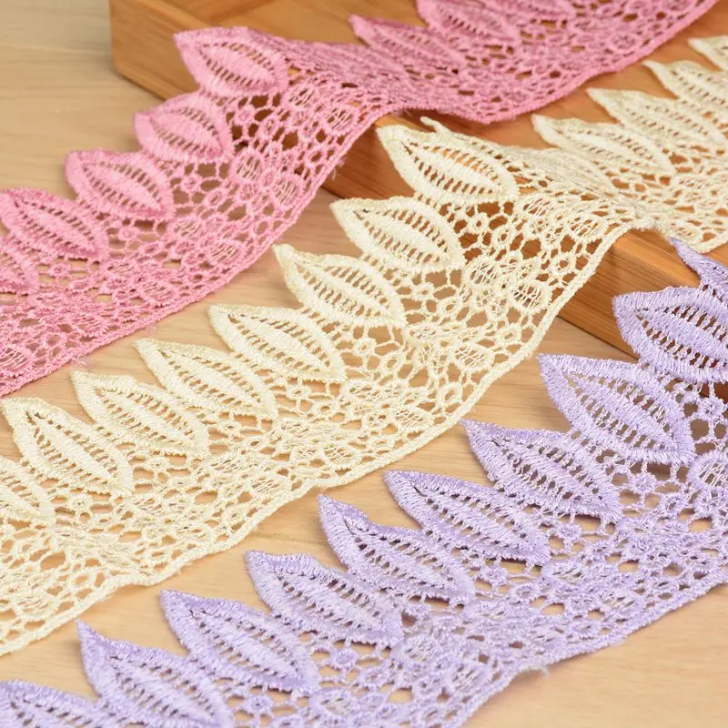 #182 кружево с узором в виде листьев водорастворимое полиэстер швейцарская вуаль