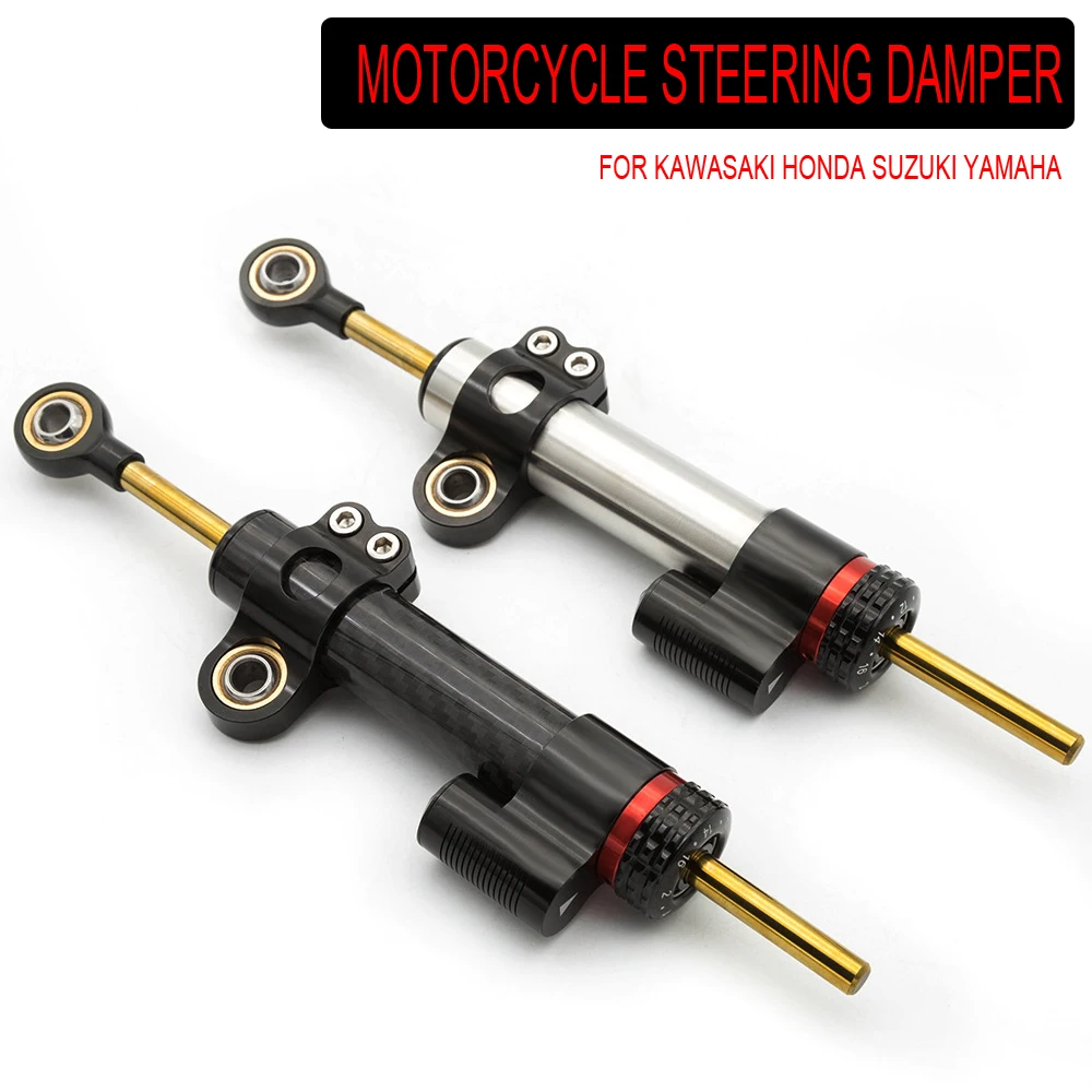 

Universal For Kawasaki Honda Suzuki Motorcycle Steering Damper Safety Riding Speed Wobble Weaving Balanced Tank Slapper Control