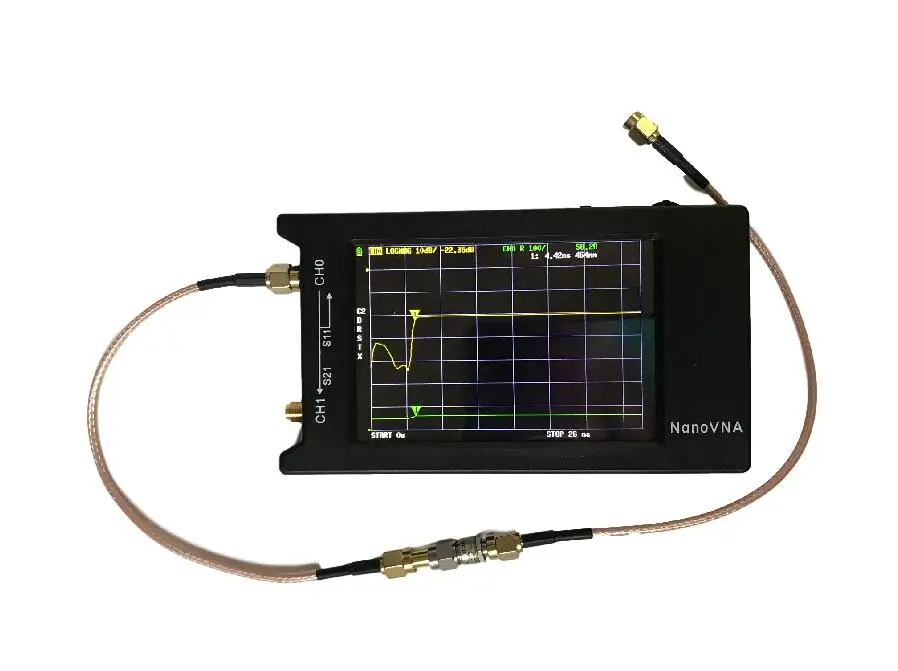 Анализатор сети Hugen VHF UHF 4 дюймовый ЖК дисплей/VNA Vector + чехол коробка аккумулятор