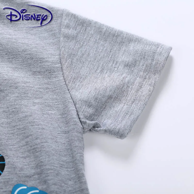 Повседневные хлопковые футболки для мальчиков и девочек с изображением Диснея