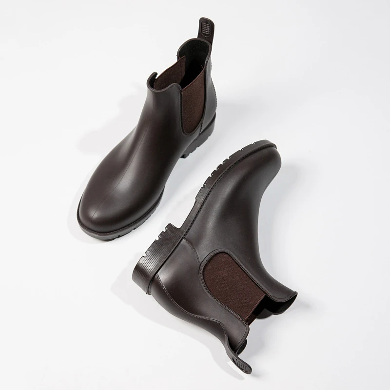 2020 новые женские ботинки Челси сапоги для дождя Унисекс Женские Обувь лодыжки