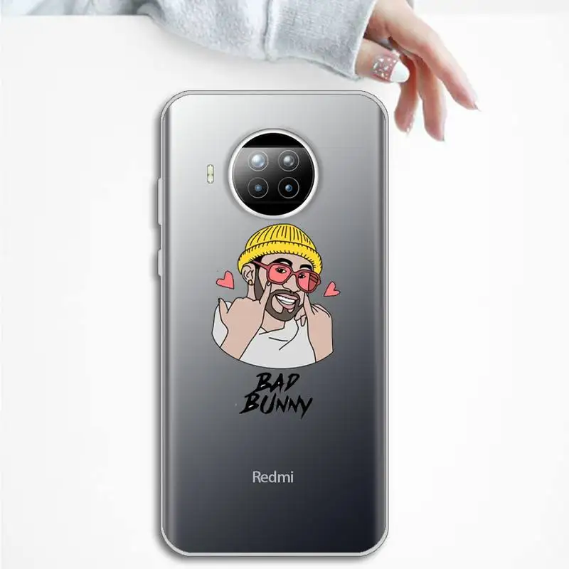 

Yo Perreo Sola Bad Bunny Phone Case Transparent for Xiaomi mi Redmi note 10 t 8 9 pro lite 11 Samsung S 8 9 10 20