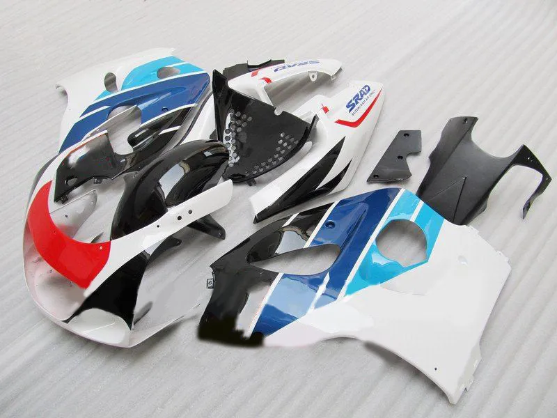Комплект обтекателей для GSXR600 750 96 97 98 99 00 GSXR 600 GSXR750 1996 1999 2000 ABS белый черно-голубые