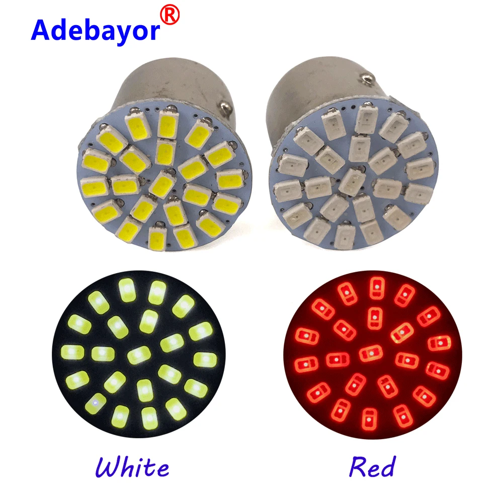 Светодиодная лампа BAY15D P21/4w 24X1157 22 светодиода 3020 smd автомобильная светодиодная для