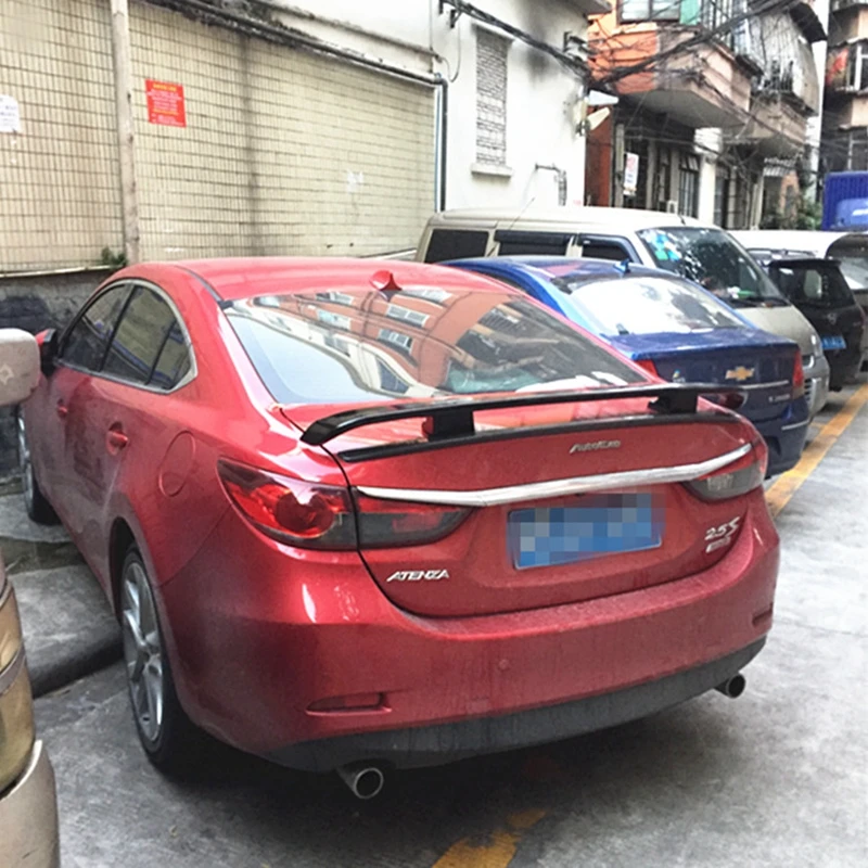 

Car Styling ABS Plastic Unpainted Primer Tail Wing Rear Trunk Spoiler Decorative Cover Fit For Mazda 6 M6 Atenza 2014 -2019