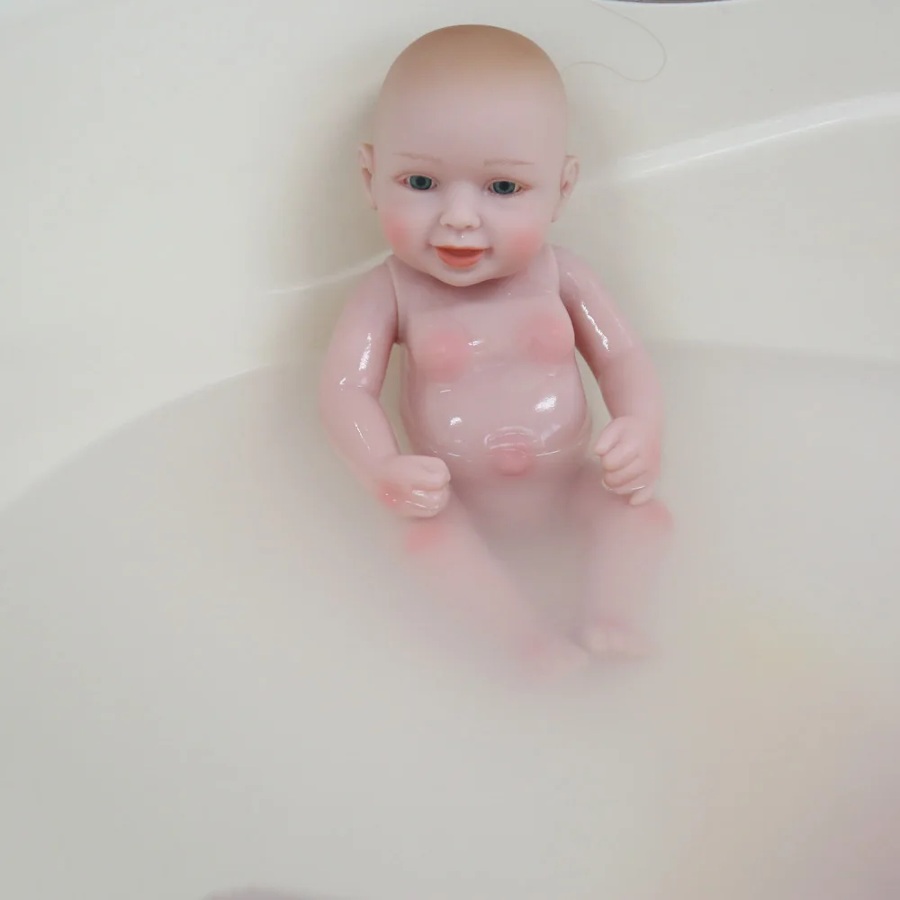 Милые миниатюрные полностью Мягкие силиконовые куклы Новорожденные 25 см милые