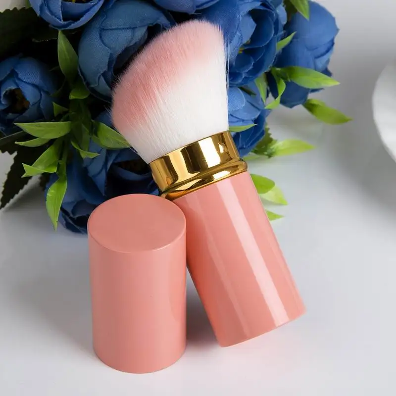 Contour Brush Pink RANCAI 1 шт. Профессиональные кисти для макияжа Выдвижной Румяна Пудра Лицо Глаза консилер Кабуки кисть, косметические инструменты - Handle Color: Contour Brush Pink