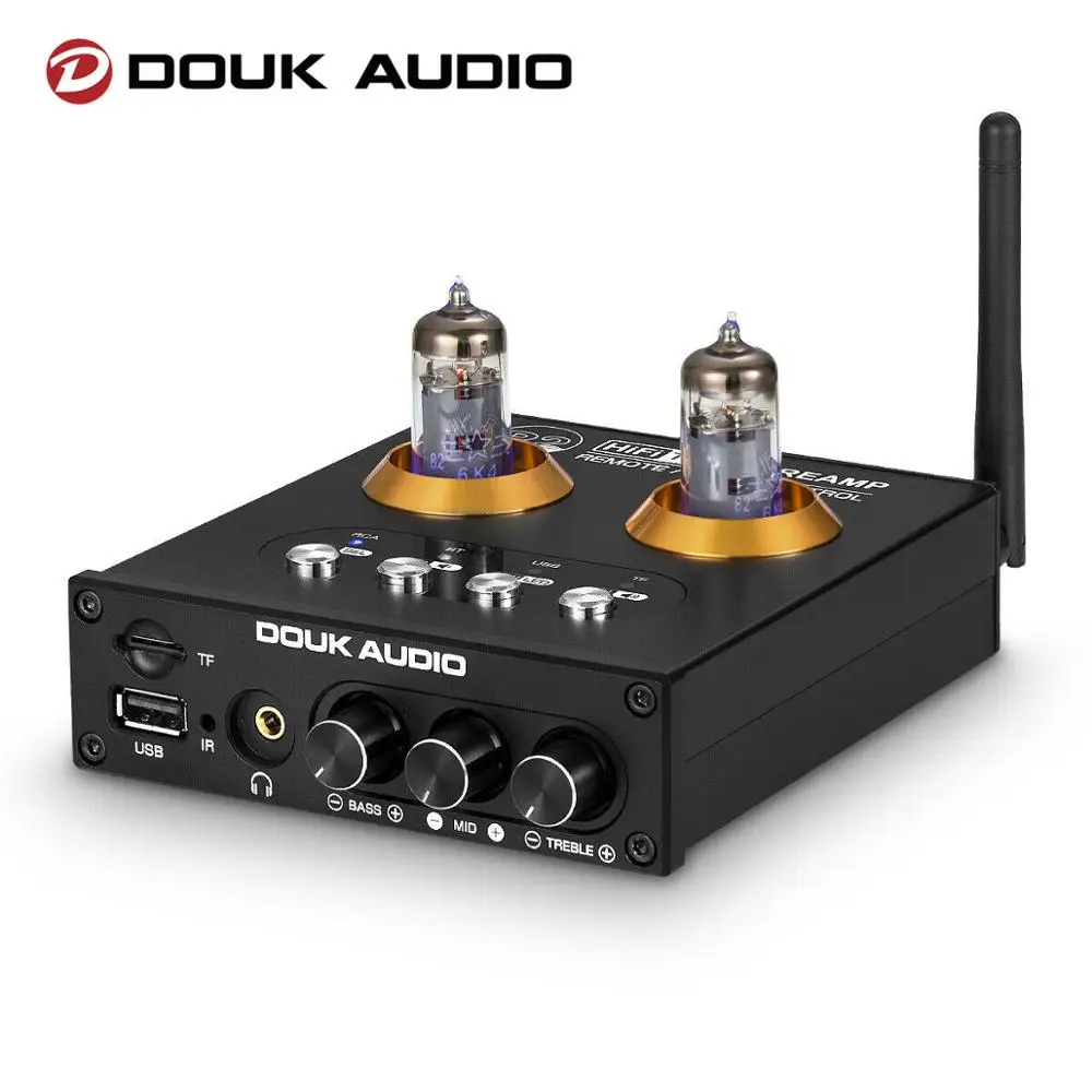 Douk Audio P2 HiFi вакуумный трубчатый предусилитель Bluetooth 5 0 приемник стерео усилитель