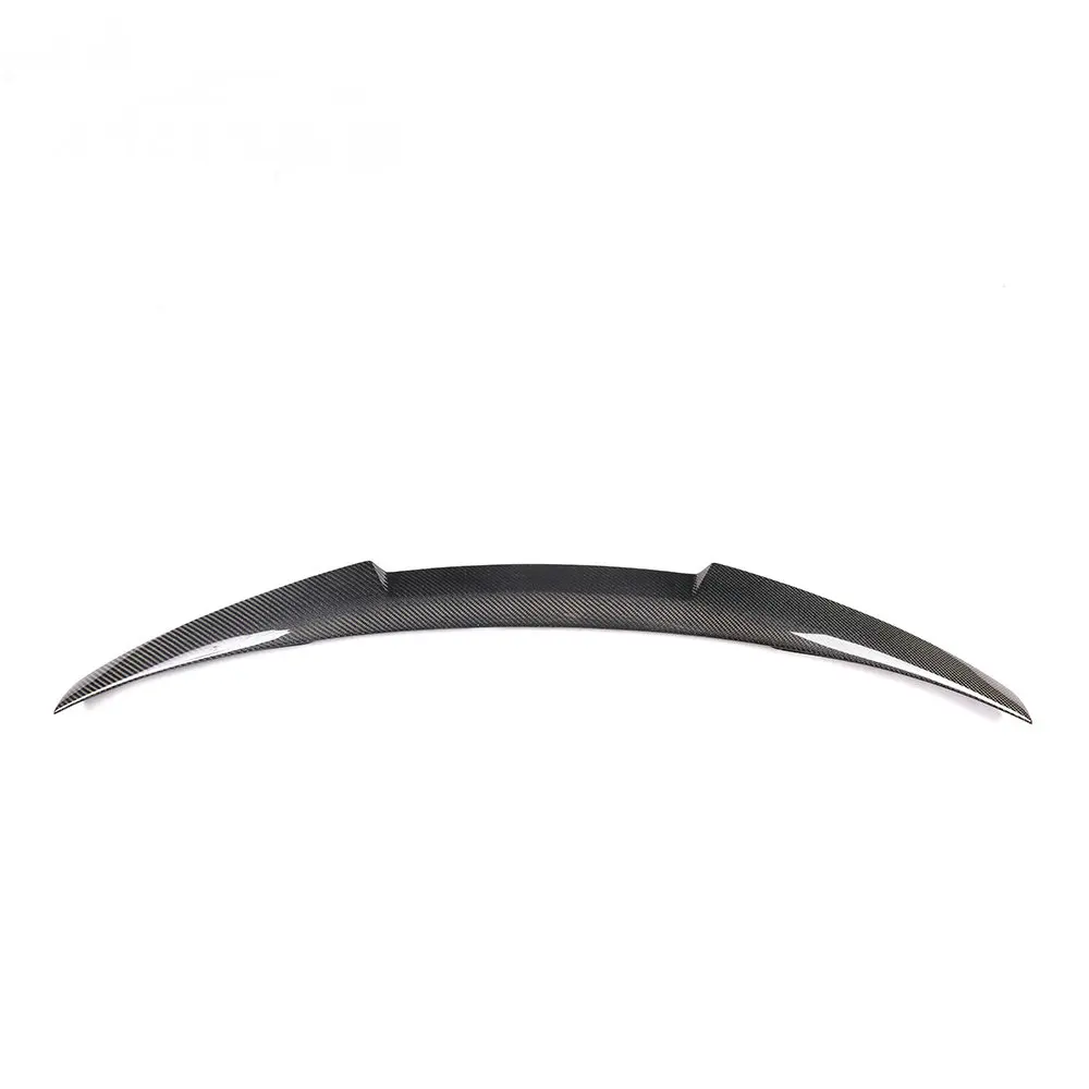 M4 Стиль Настоящее углеродное волокно спойлер на задний багажник крыло крышка