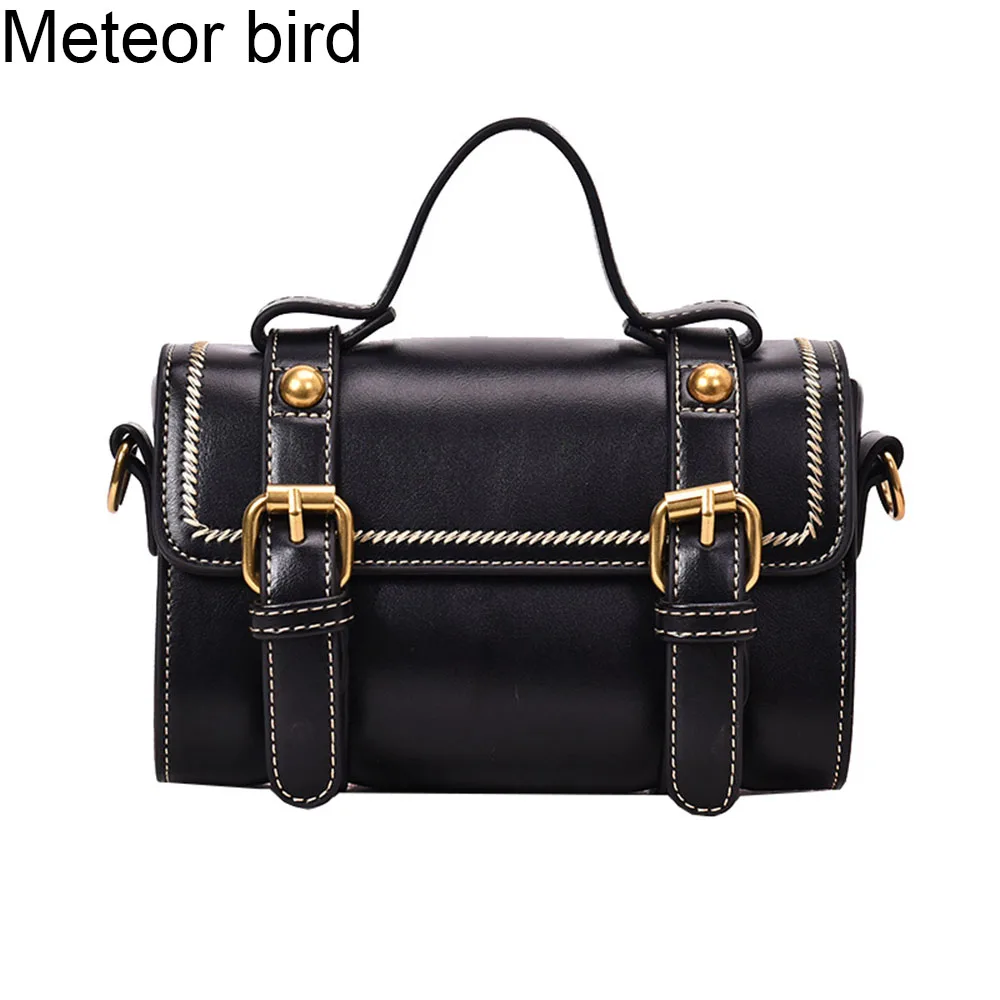 Маленькая черная Бостонская женская сумка через плечо Meteor Bird маленькие сумочки