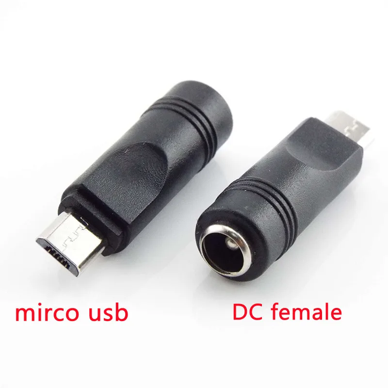 

Преобразователь питания постоянного тока с гнездом 5,5*2,1 мм на разъем Micro USB типа «папа», гнездо адаптера для зарядного устройства, разъем для ноутбука/планшета/планшетов