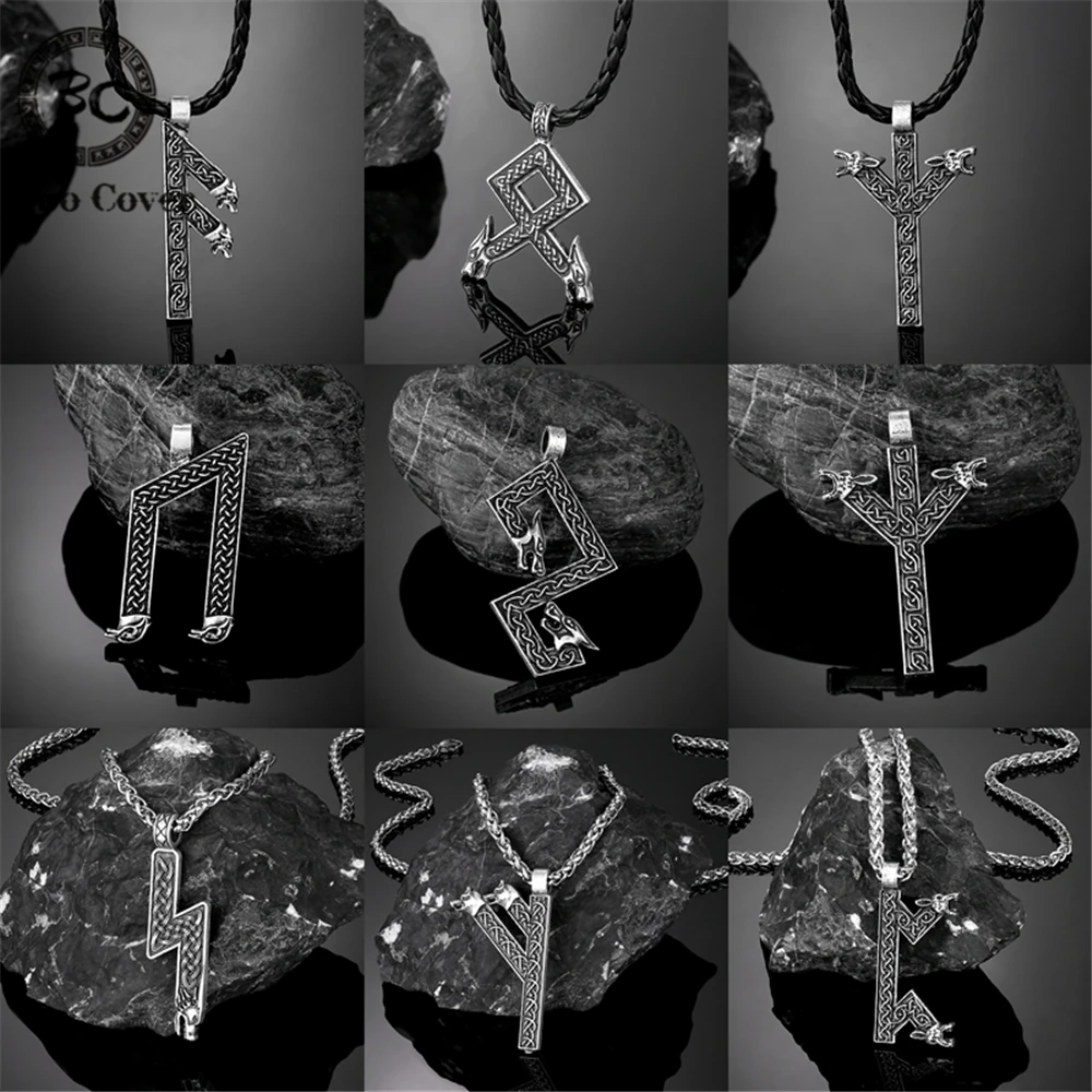 Викинги вегвизир натуральная подвеска на шею в виде кожаного ремешка для мужчин