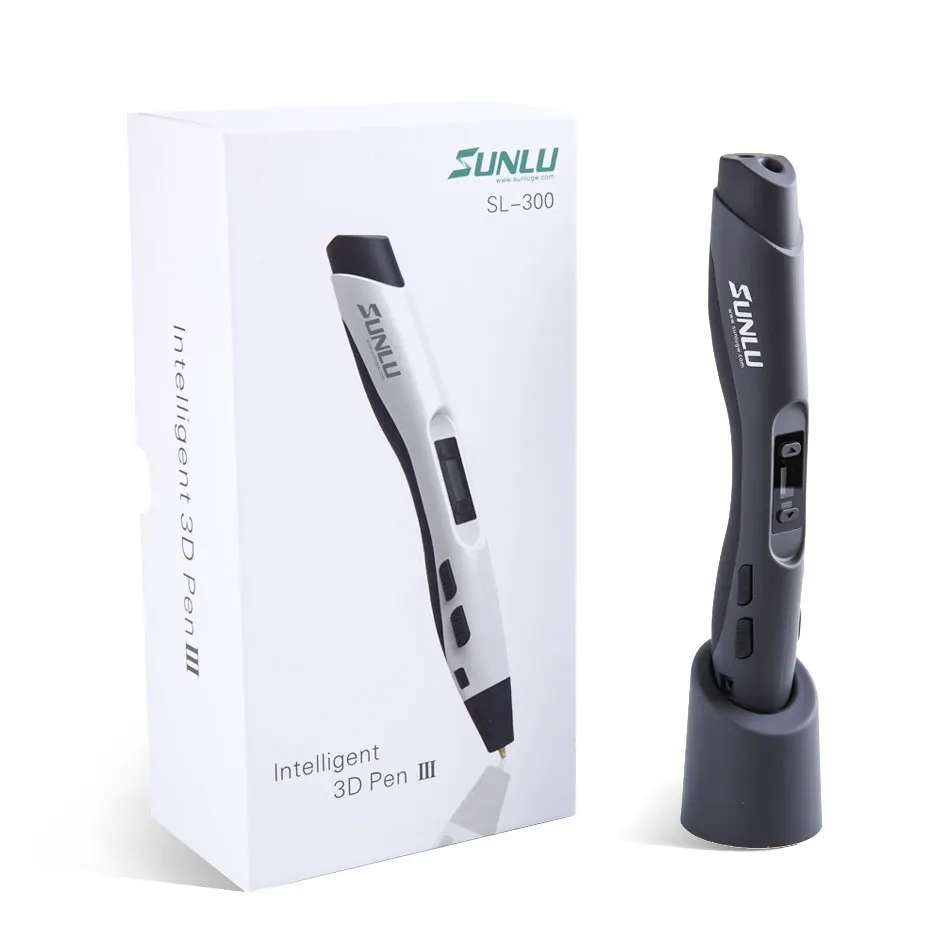 

SUNLU SL-300 LCD Display Screen 8 Levels of Digital Speed Control USBA--DC Power Interface Patented Nozzle 3D Printing Pens