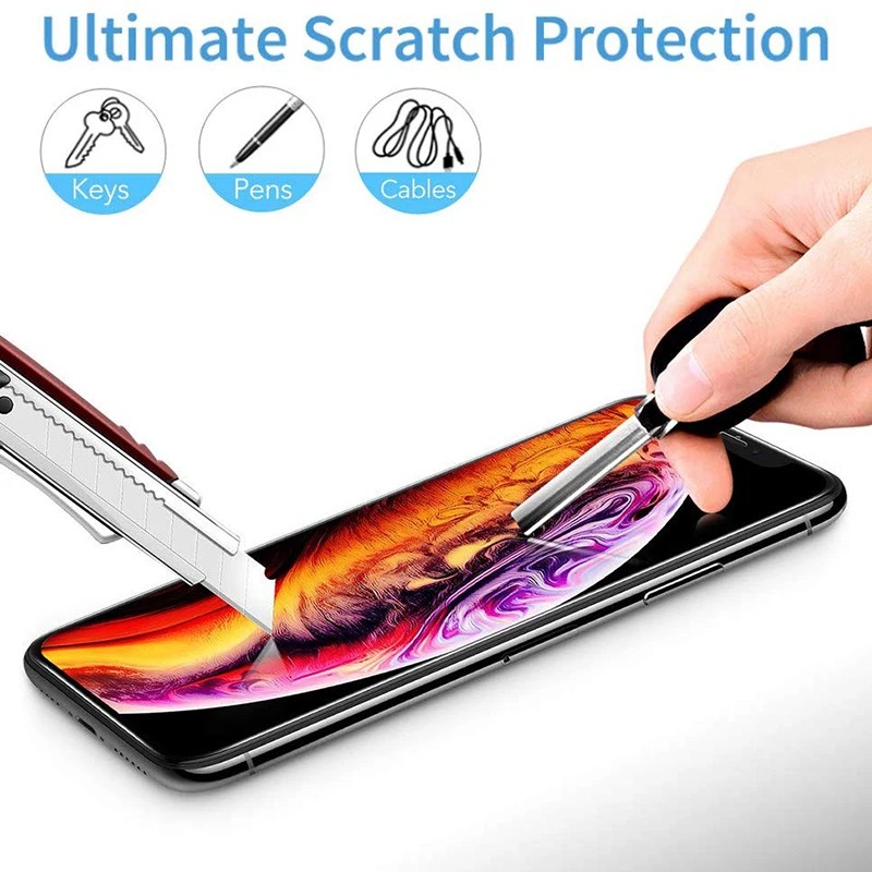 2/5 шт защитное закаленное стекло для iphone 7 5 5s 5se 6 6s 8 plus X Xs Max XR полное Экран протектор Закаленное стекло пленка