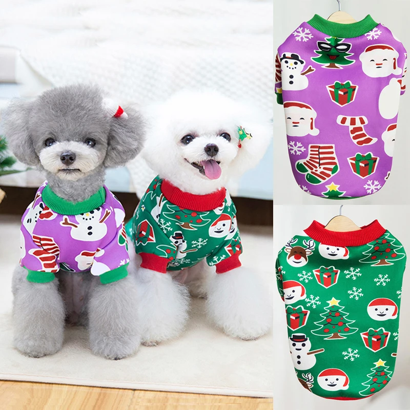 

Осенне-зимняя Рождественская теплая одежда для собак Одежда для домашних животных Рождественский утепленный свитер с двумя ногами одежда ...