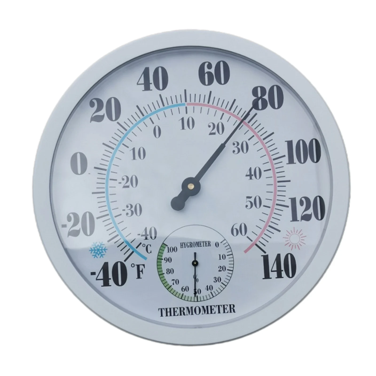 

Настенный термометр для внутреннего и наружного применения, 10 дюймов, термометры погоды и гигрометр, настенное крепление для внутреннего д...