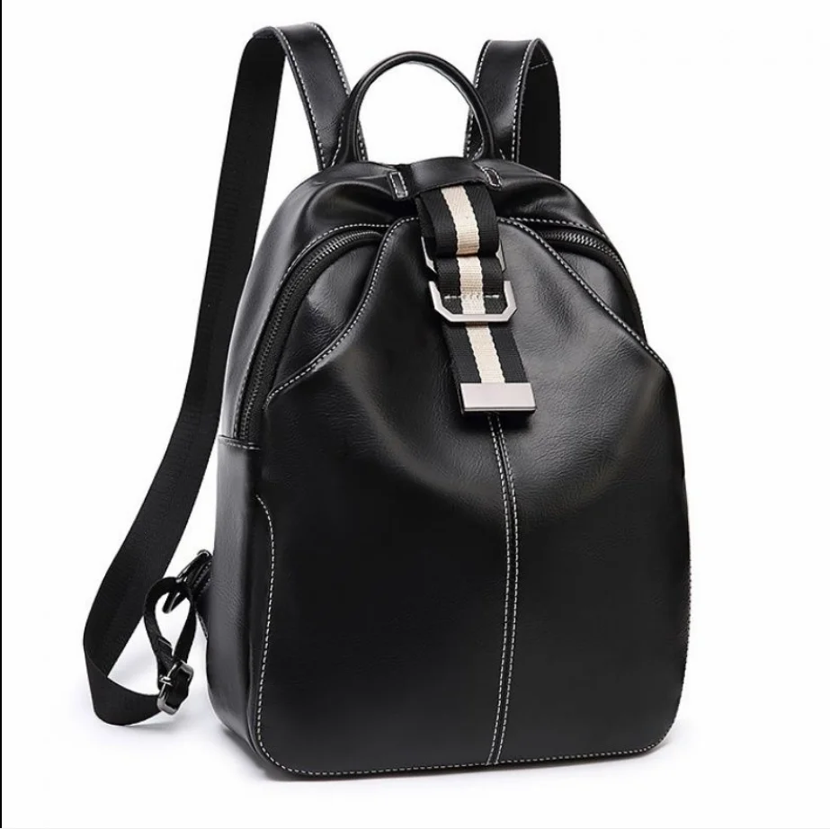 

PB3469 2020 new Simple and casual Backpack Korean women's leather handbag