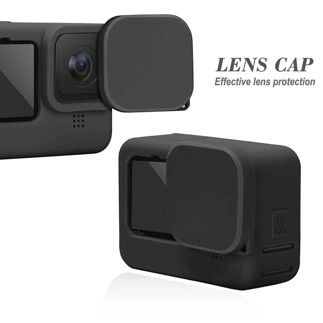Силиконовый чехол для крышки объектива защитный GoPro Hero 10/9 черная рамка камеры