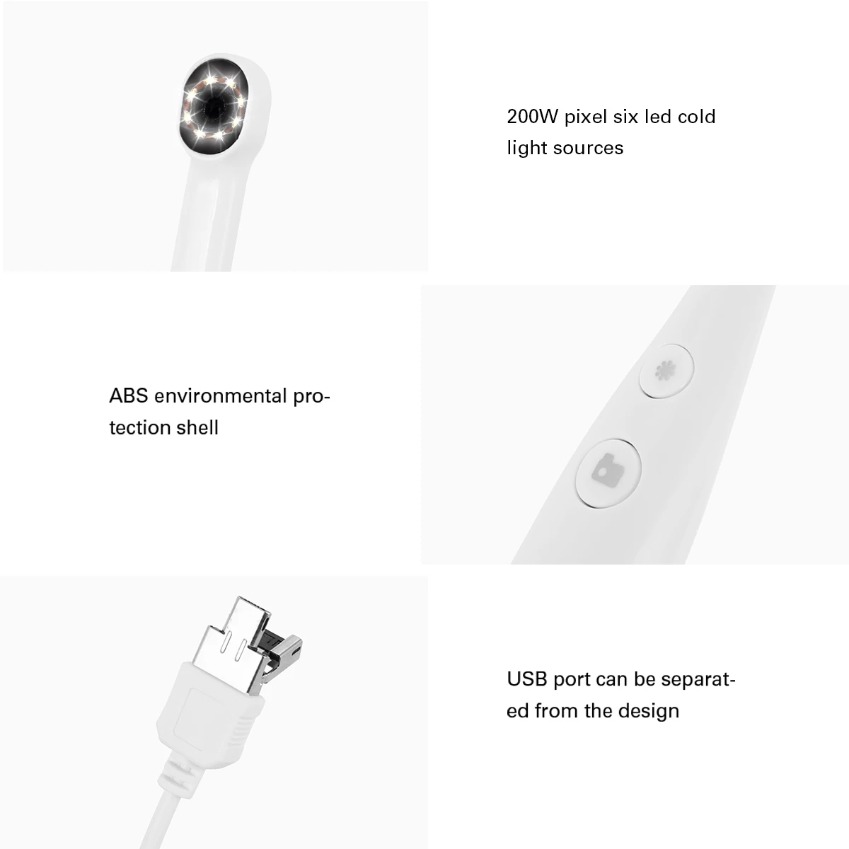 Стоматологическая фотокамера 200W Pixel 1080P с 8 светодиодными источниками света