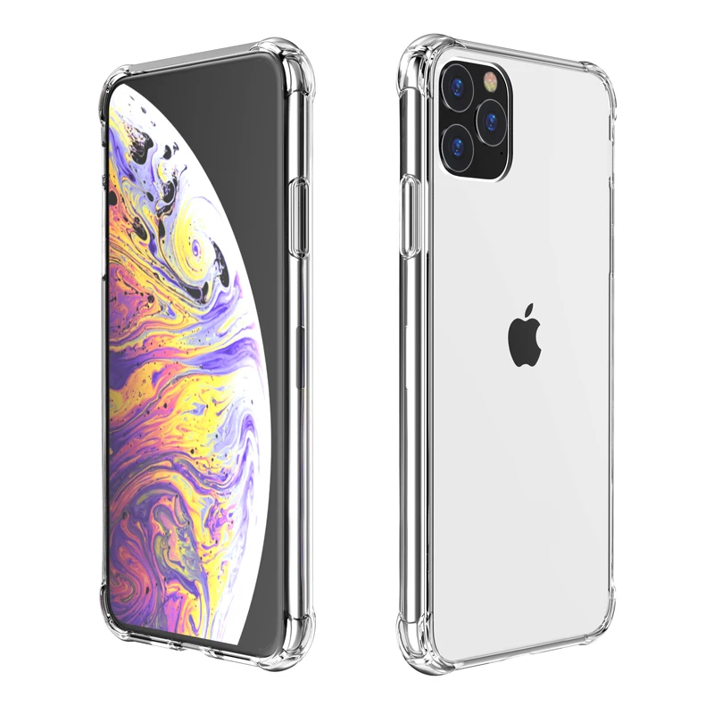 Противоударный Прозрачный чехол для iPhone SE 2020 11 Pro Max прозрачный мягкий защитный из