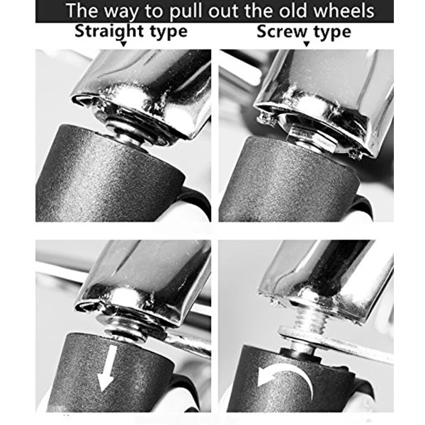 

Replacement Wheels, Office Chair Caster Wheels for Your Desk Chair, Quiet Rolling Casters Perfect for Hardwood Floors, Carpet, L