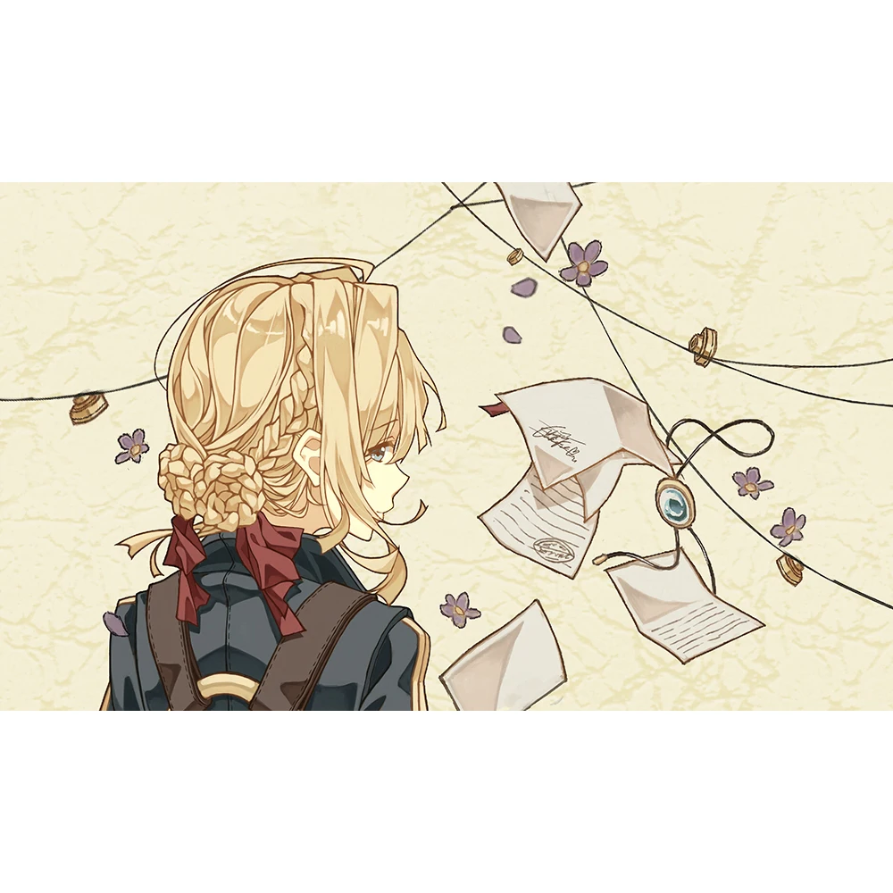 5D DIY Алмазная фиолетовая эвергарден настенная наклейка картина японского аниме