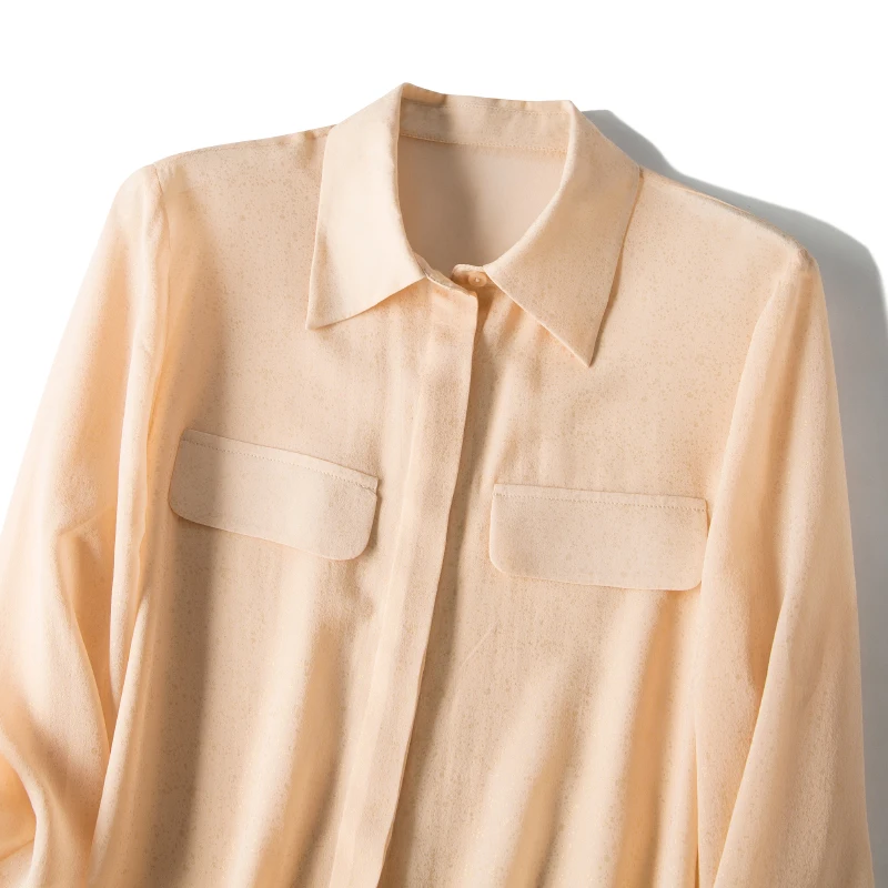 Женская блузка из натурального шелка свободная рубашка 100% тутового шелкопряда с