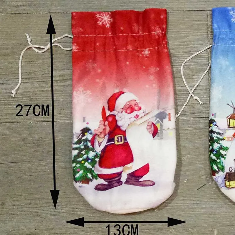 1/2/3/4pcs Santa Claus Wine Bottle Cover Christmas Decorations For Home New Year Xmas Decor Stocking Gift | Дом и сад
