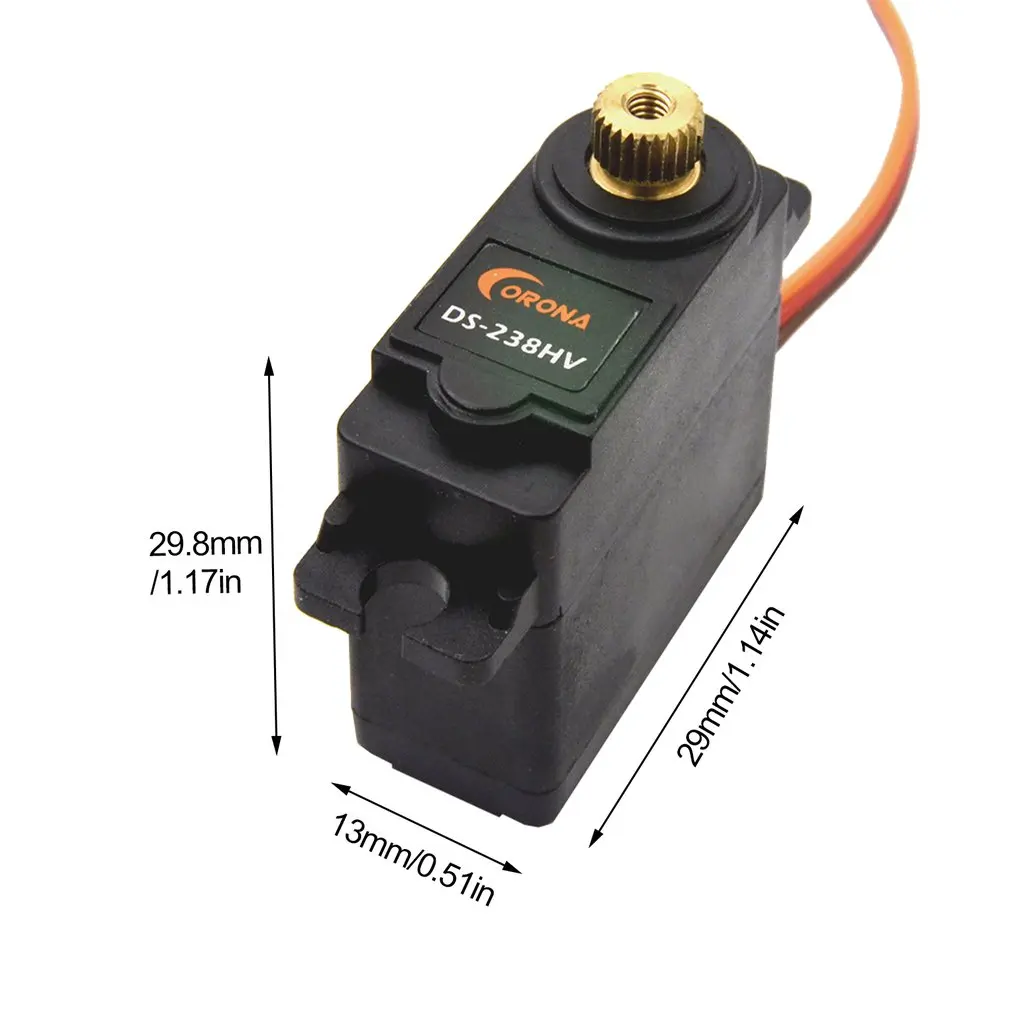 

Corona DS238HV HV Digital Metal Gear Servo 4.6kg 0.13 Sec 22g For RC Models Airplane Robotics Electronic Accessories