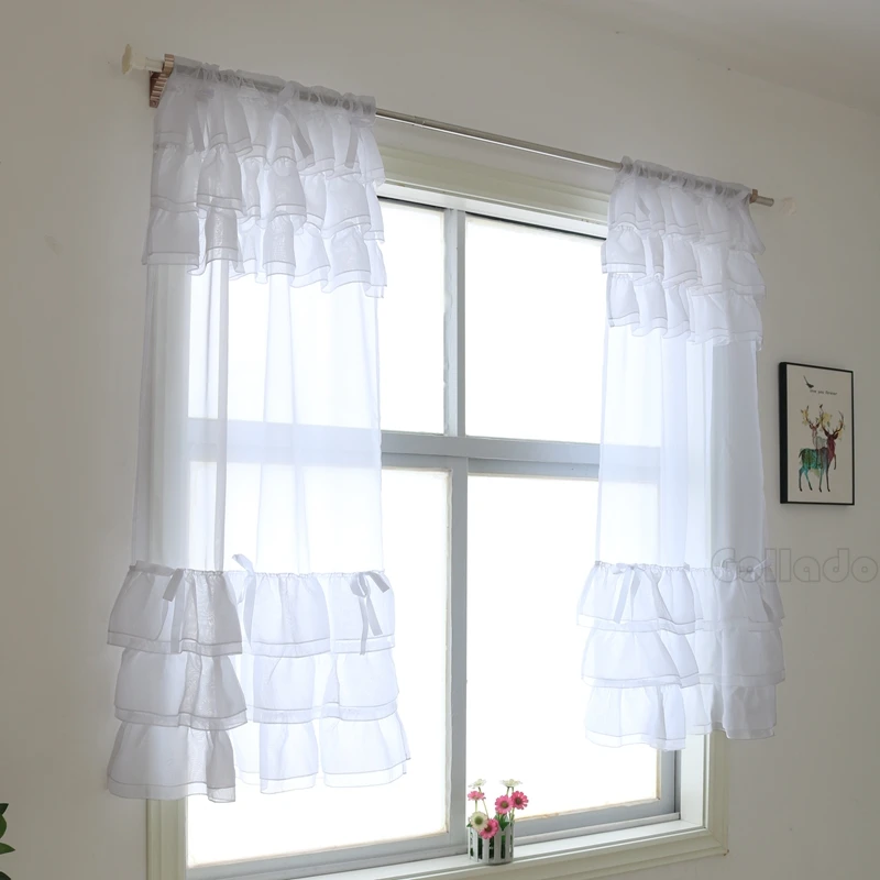 Модный домашний текстиль с оборками и ленточным бантом дизайнерская прозрачная