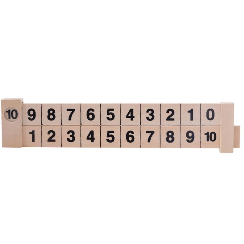 

Wooden Math Tracing Card for Intellgent Improvement Decomposition Ruler Wooden Number Counting for Kids