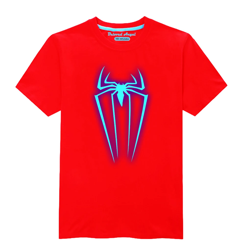 

Детская футболка для девочек летние хлопковые топы для малышей, светящиеся футболки для малышей Одежда для детей футболки с героями мультфильмов футболка для мальчиков от 3 до 15 лет