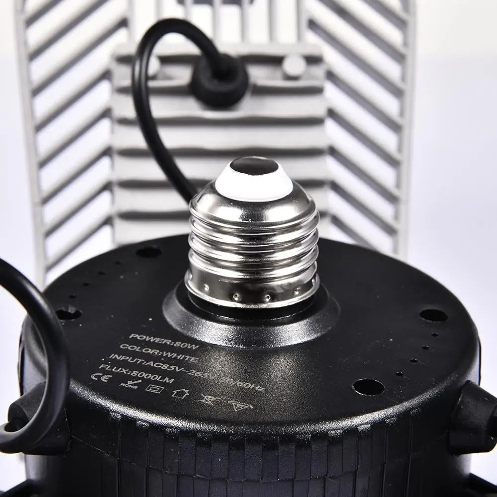 85-265V 80W светодиодные гаражные светильники E26/E27 216 Светодиодный деформируемая игрушка потолочные светильники промышленная мастерская склада гаражный свет аккумуляторная рудничная лампа