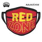 Дизайнерская хлопковая дышащая маска для лица Red Zone