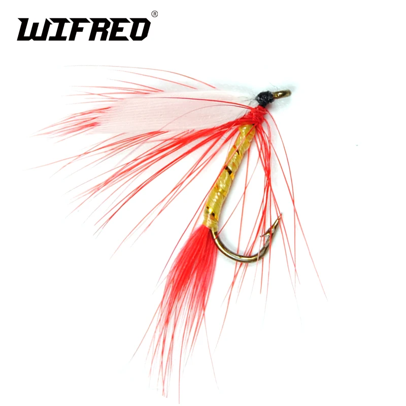 Wifreo 10 шт. красно белая Крылатая искусственная рыболовная приманка Mayfly сухая для