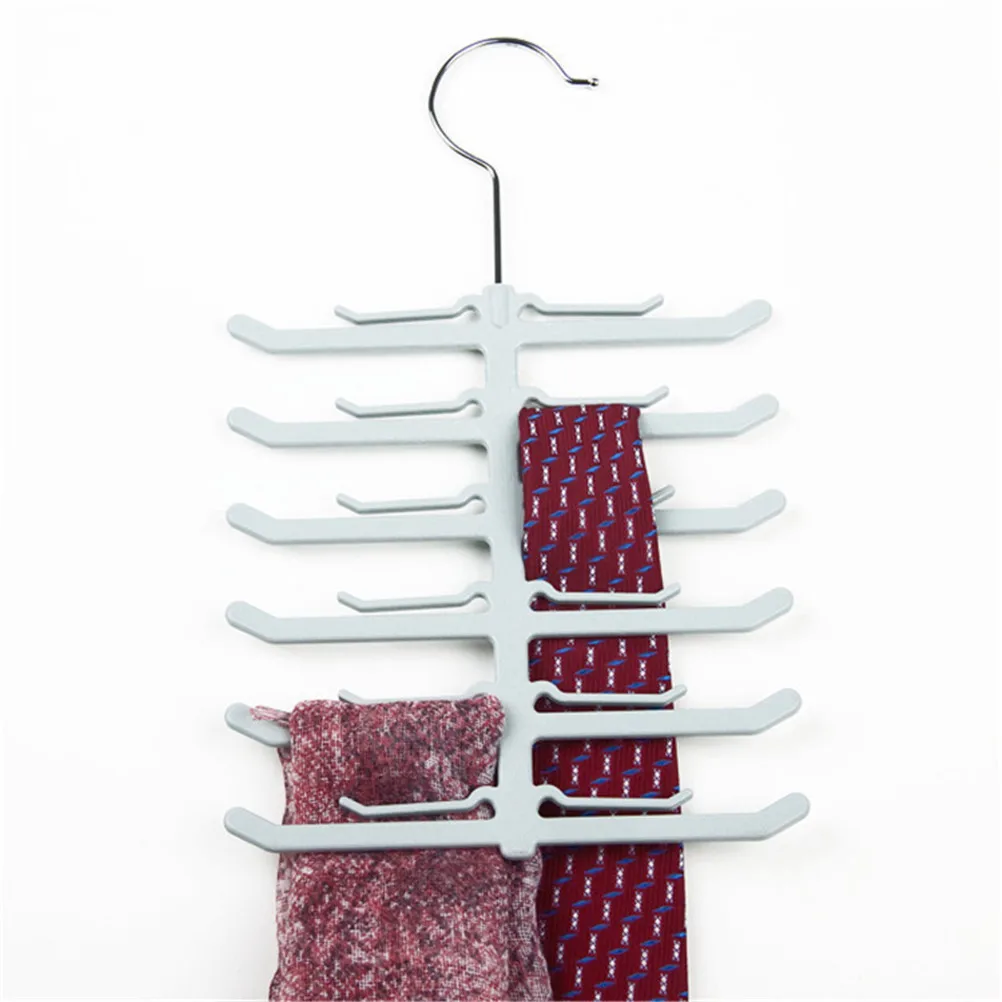 

1pc Fishbone Shaped Hanger Necktie Tie Towels Belt Shawl Scarf Rack Space Saving 26*16.5cm