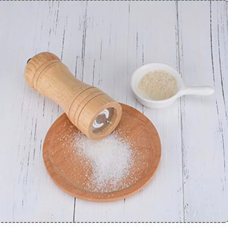 

Salt And Pepper Mills, Solid Wood Pepper Mill With Strong Adjustable Ceramic 5\ Grinder