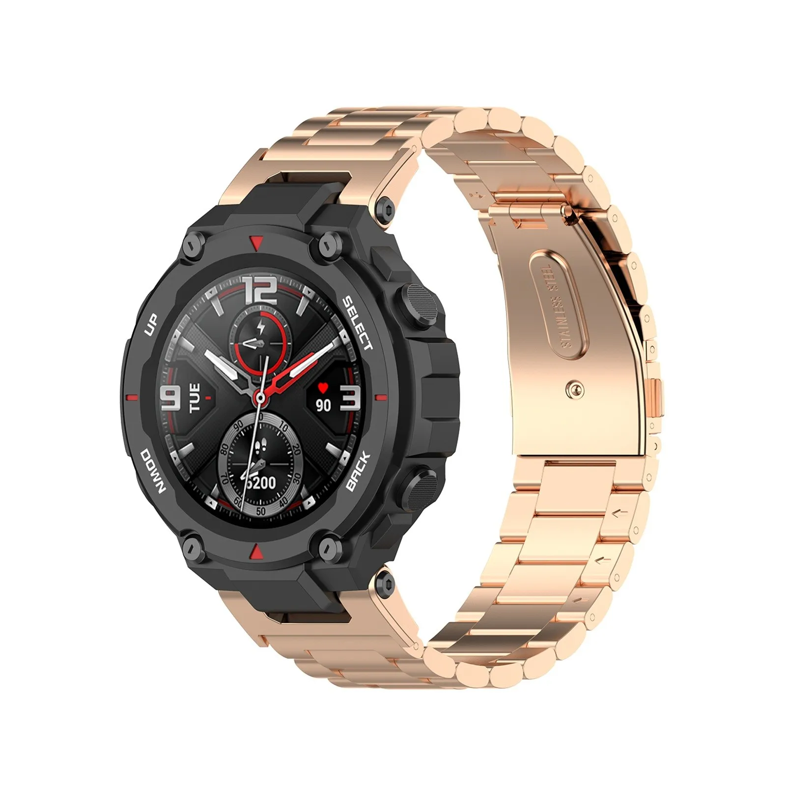 Stainless Steel Strap For Huami Amazfit T-Rex /T-Rex Pro Bracelet Metal Watchband T-RexPro Band Straps Replacement Bands