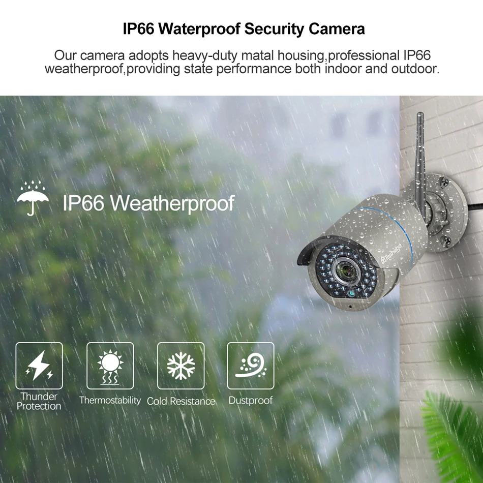 Techage 8CH система видеонаблюдения беспроводная 1080P NVR 4 шт. аудио 2.0MP CCTV наружная