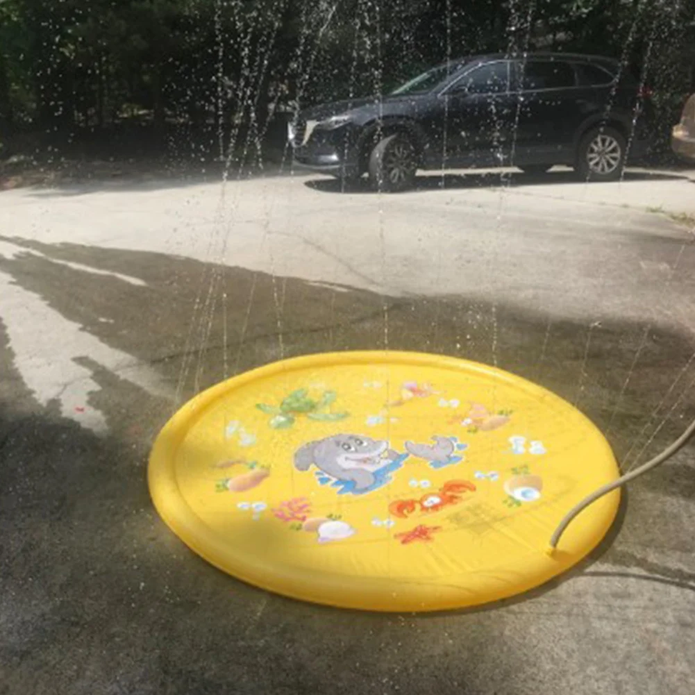 

170cm Summer Dolphin Inflatable Water Spray Mat Kids Outdoor Lawn Play Sprinkler Games Pad Toys Cushion Support Dropshipping
