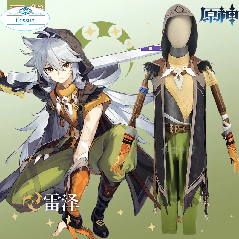 

Anime! Genshin Impact Razor Game Suit Cool Uniform Cosplay Costume Halloween Carnival Party Outfit For Men 2020 NEW