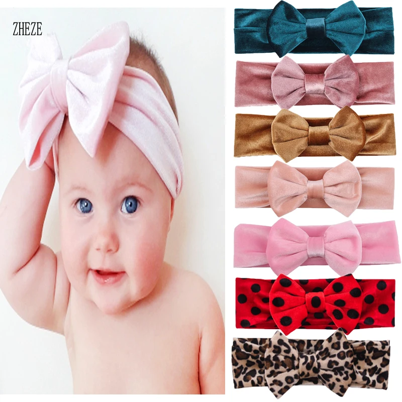 Эластичная Повязка на голову с бантом для девочек осень/зиму 4 дюйма|accessories photo|girls