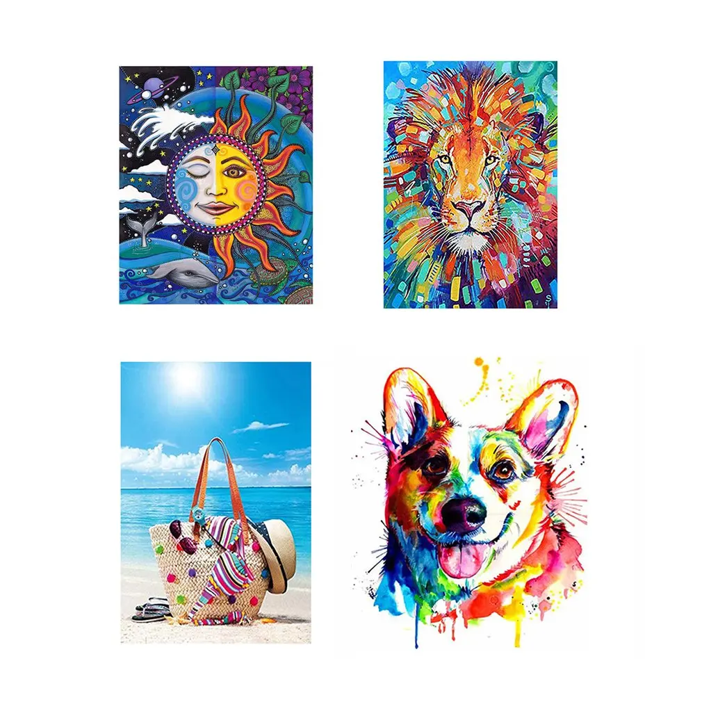 

Diy Handmade Diamond Painting Cross Stitch Beach View Painting Sun Hat Bag Diamond Painting Small Seams Home Wall Decoration
