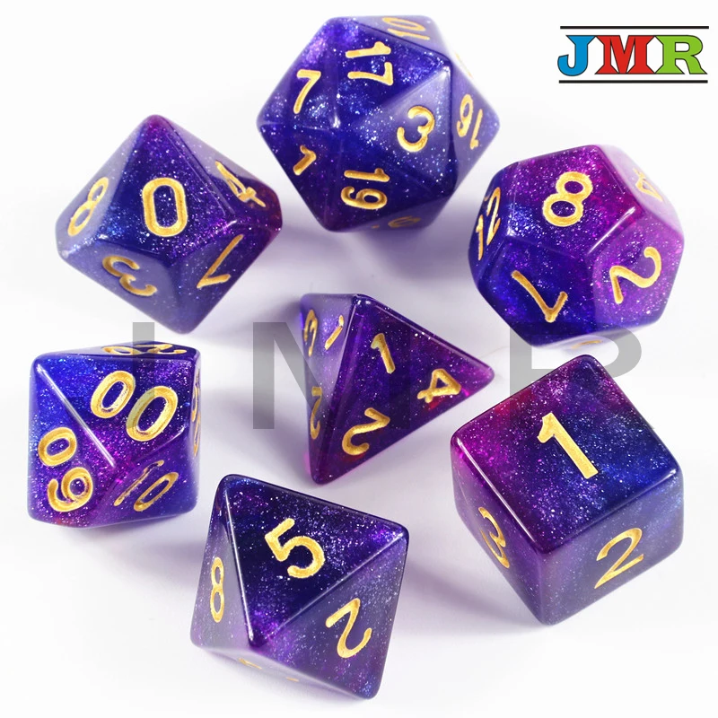 Творческий Вселенная Галактика кости набор D4 D20 таинственный Королевский