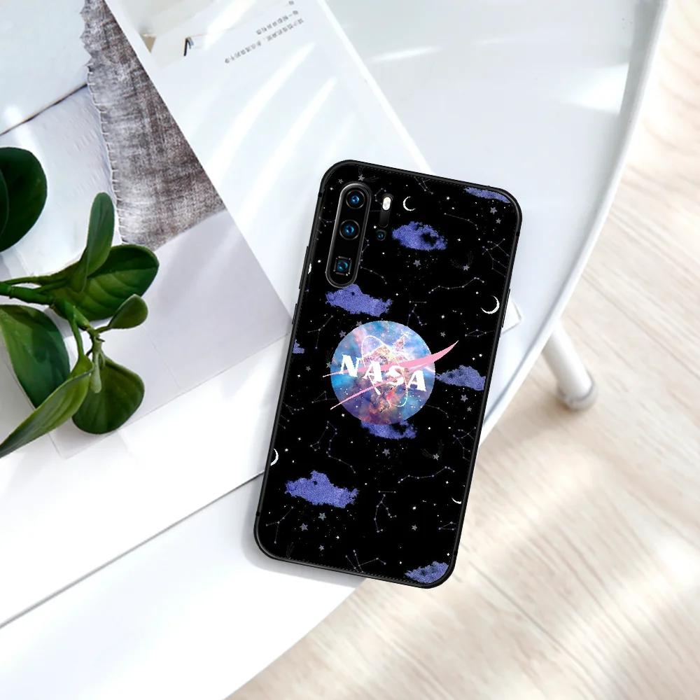 

NASAS Phone Case For Huawei P Mate Smart 10 20 30 40 Lite Z 2019 Pro black Back Tpu Cell Fashion Etui Pretty Funda 3D Bumper