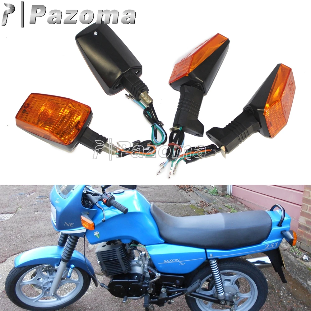 1 пара 12V мотоцикл спереди лампы сигнала поворота Янтарный пластиковым