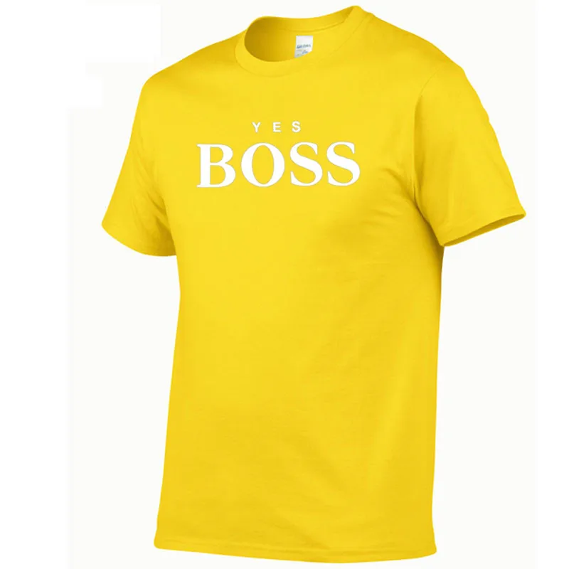 

Harajuku Yes Boss Men's Women's T-shirt Fashion Short Sleeve O-neck 2019 Summer Femme T-Shirt Casual T-Shirt Top White/Black Clo