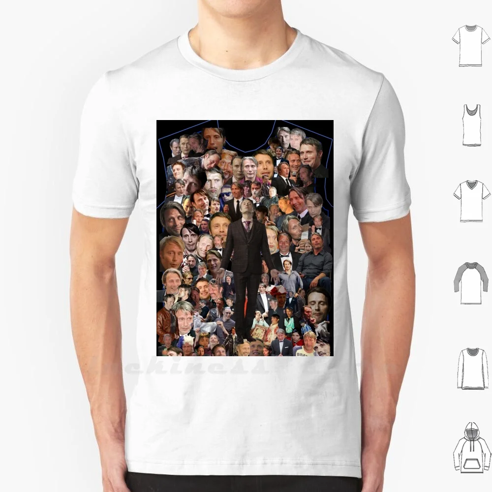 Футболка Dork Mads Ringer из хлопка для мужчин и женщин подростков Mikkelsen Hannibal Bryan Fuller Fannibal