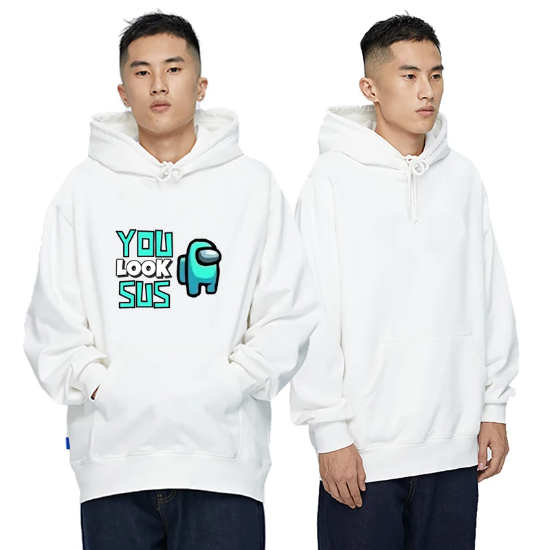 

Men's Hoodies Video Games Among Us Anime Funny Harajuku Hip Hop Sweatshirt For Women Printing Men 100% Cotton Hooded Hoodies