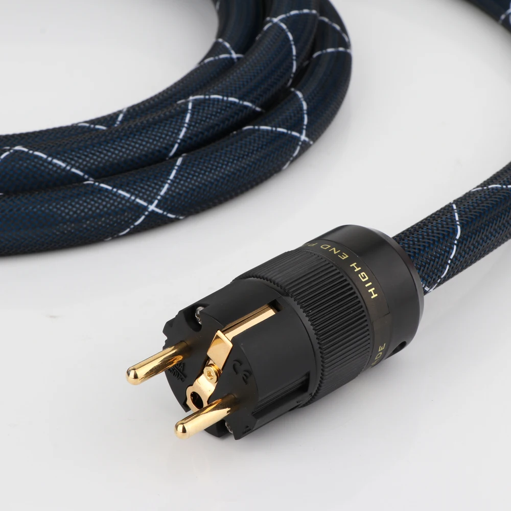 Preffair D511Hifi G5 OCC посеребренный сетевой кабель ЕС версии с позолоченным штепселем